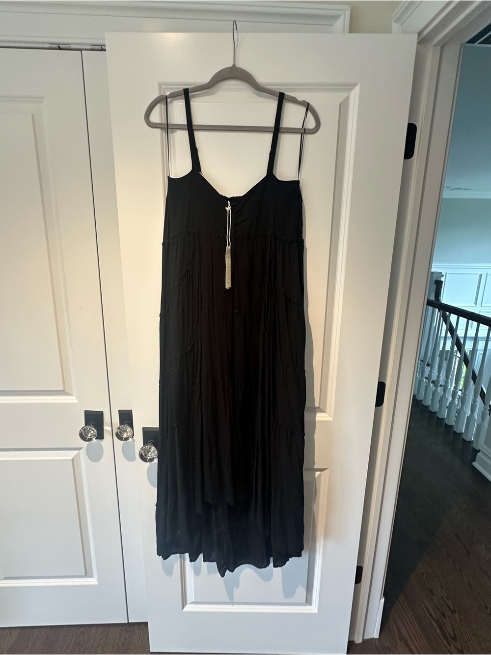 lovestitch Black Spaghetti Strap Maxi Dress